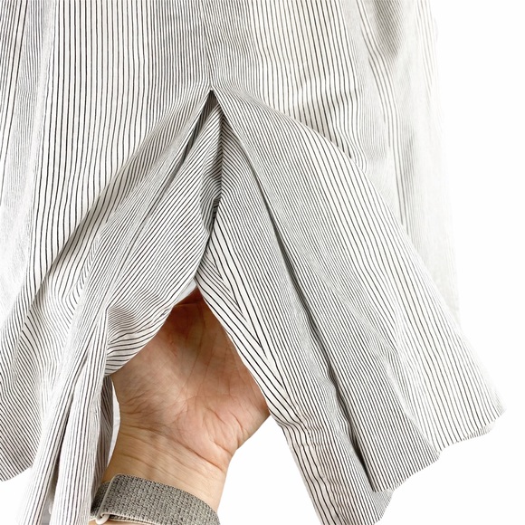 COS Striped Pleated High Rise Gaucho Shorts Preppy Academia Size 4 - Picture 10 of 10